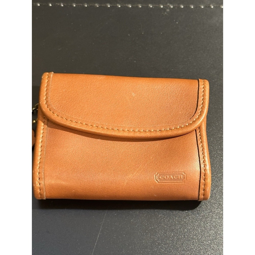Vintage Coach Brown Leather Keychain Wallet - Picture 2 of 9